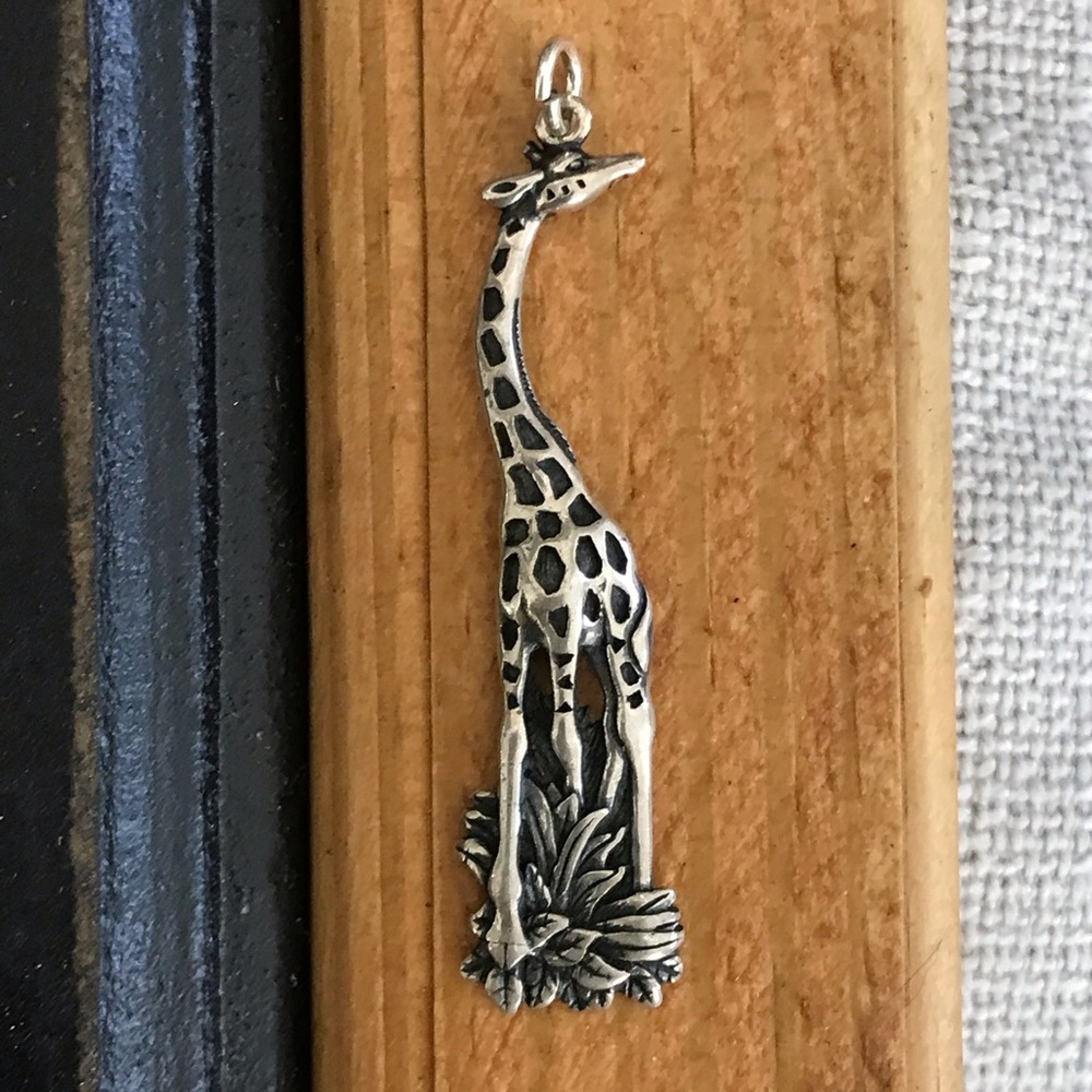 Sterling Silver Giraffe Necklace Pendant